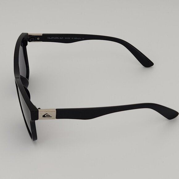 Quiksilver Round Flat Lens Sunglasses Gloss Black Frame Dark Smoke Tint Lens Q29 - Picture 8 of 12